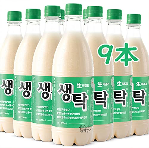 Amazon.co.jp: 「韓サイ」釜山生マッコリ センタック 750ml＊9本 ☆NEW